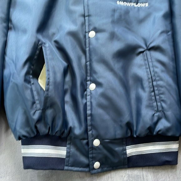 Vintage 80s Snowplows Trucker Style Jacket Button-Up - Picture 4 of 6